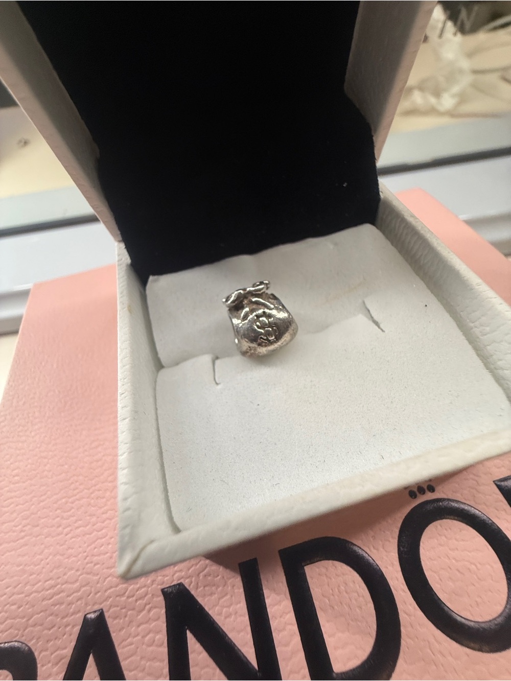 Pandora Silver Money Bag Charm - Silver